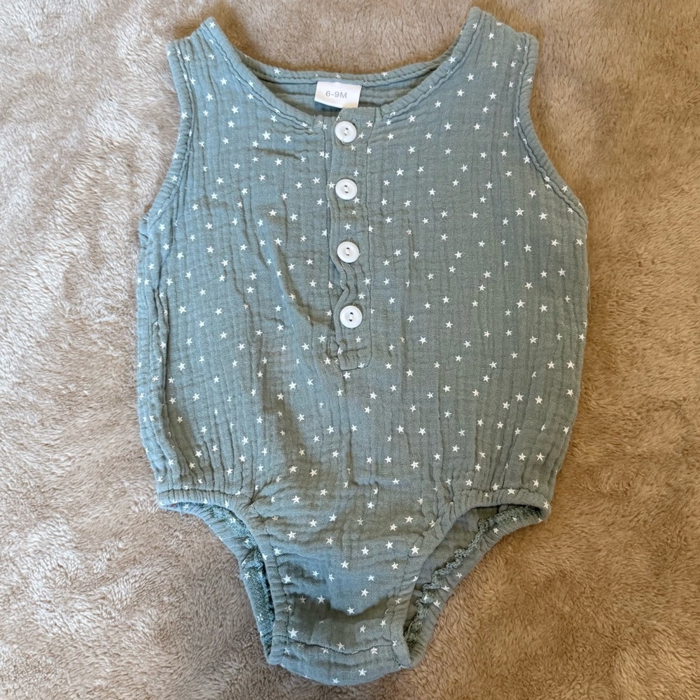 Green and White Polka Dot Bodysuit One Piece